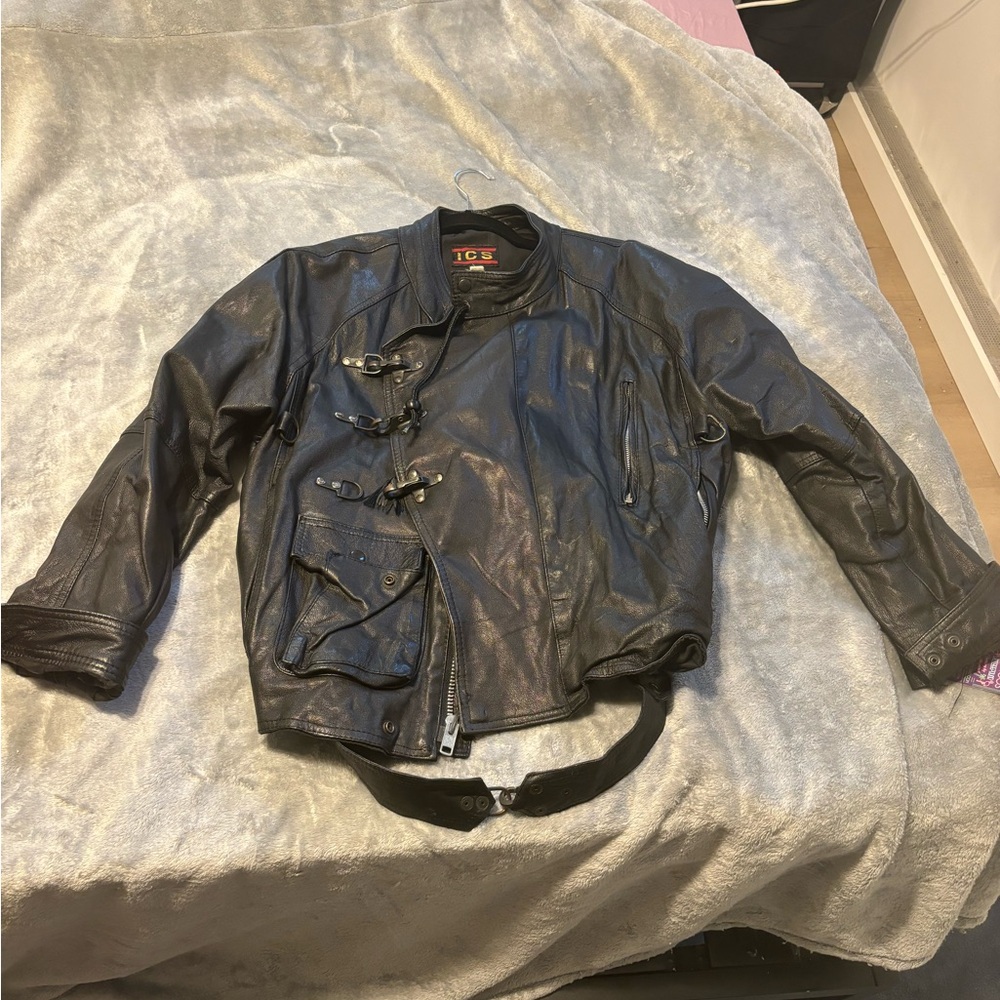 Vintage ICS leather jacket